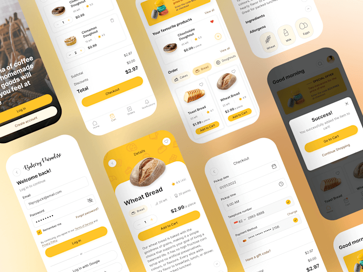 Cover image for Bakery Paradise App UI Design 