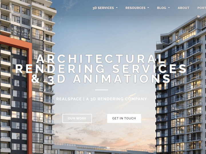 Cover image for Architectural Rendering Services Website Design