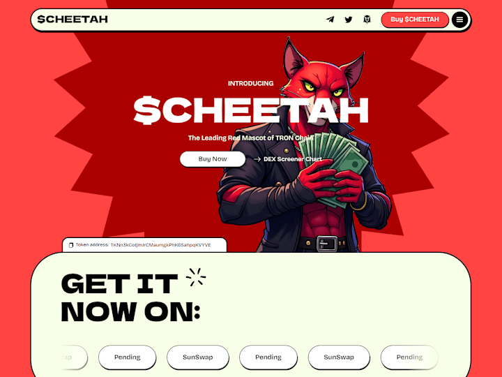 Cover image for Cheetah: Fastest Growing Meme Coin on TRON