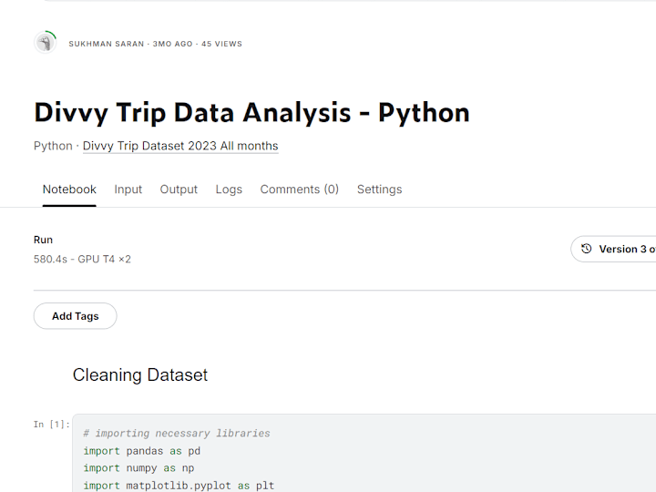 Cover image for Divvy Trip Data Analysis - Python