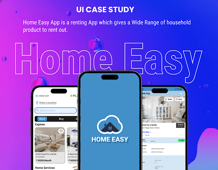 Cover image for Home Easy/ UI Case Study on Behance