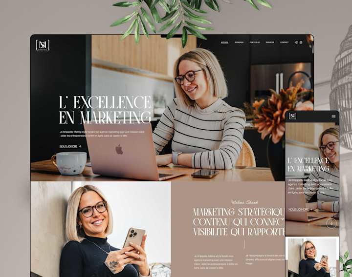 Cover image for Web design prototype mockup in Figma - Mobile and desktop 