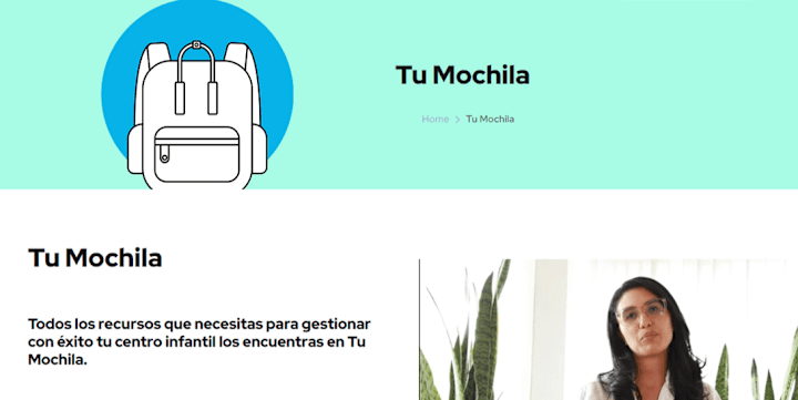 Cover image for "Tu Mochila" is an educational digital product.
