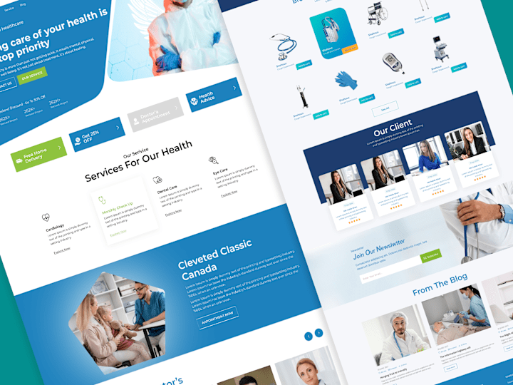 Cover image for I will design medical doctor hospital web responsive mobile app