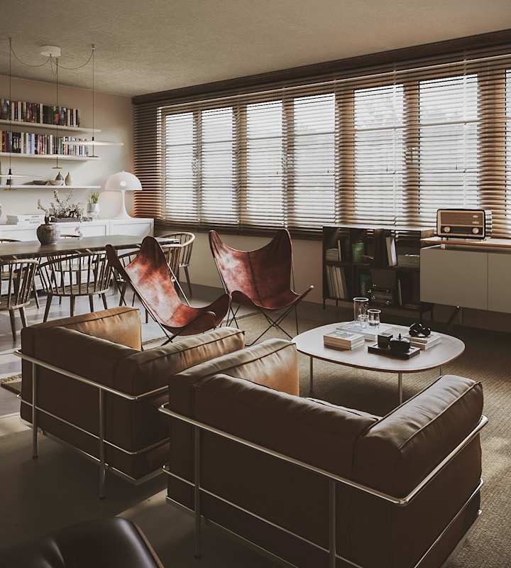 Cover image for 3D Render | Brown Living Room :: Behance
