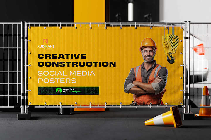 Cover image for Construction Social Media Posters on Behance