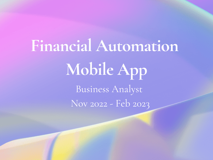 Cover image for Financial Automation Mobile App