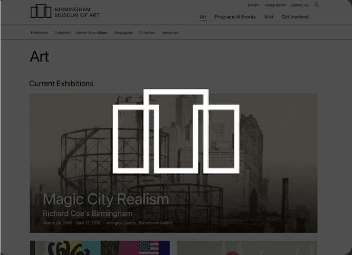 Cover image for Birmingham Museum of Art Site Design