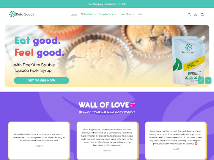 Cover image for Homepage Design for KetoGoods™ in Replo