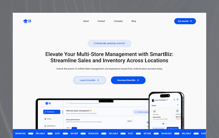 Cover image for SmartBiz Landing Page :: Behance