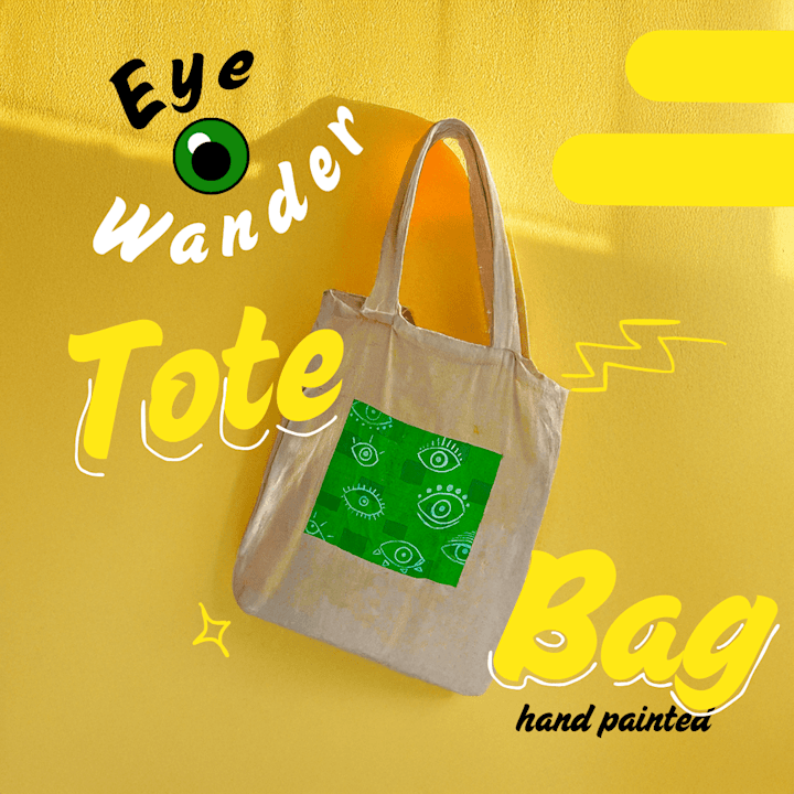 Cover image for Visual Social Media Post for Selling Hand-Painted Tote bags