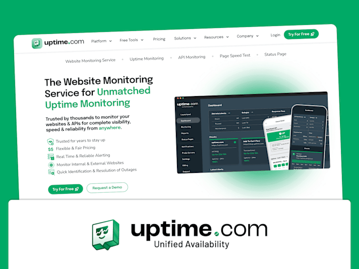 Cover image for Uptime.com | Web Monitoring SaaS Platform