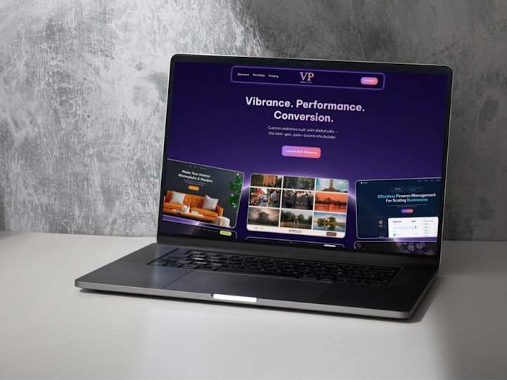 Cover image for Vibrant Landing Page for Web Design Studio