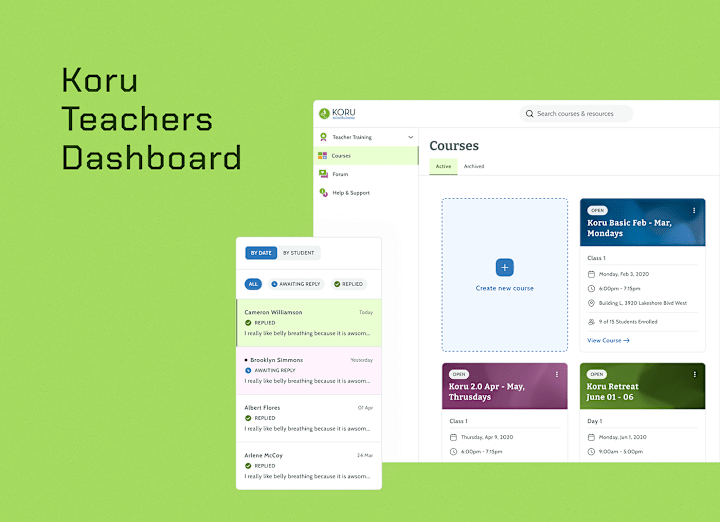 Cover image for Koru - Teachers Dashbaord