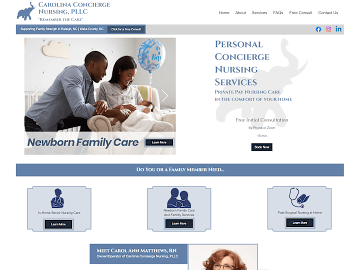 Cover image for Nursing Services Website on Wix