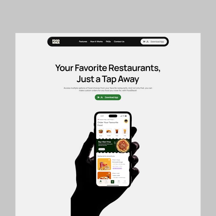 Cover image for FoodStack Landing Page