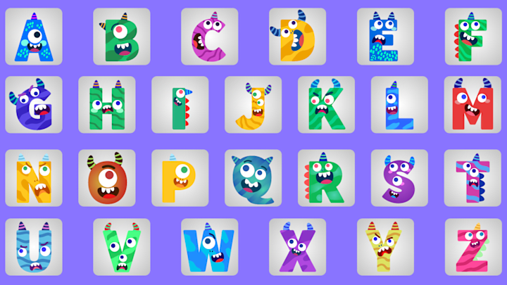 Cover image for Animated Cute Monster Alphabet Board