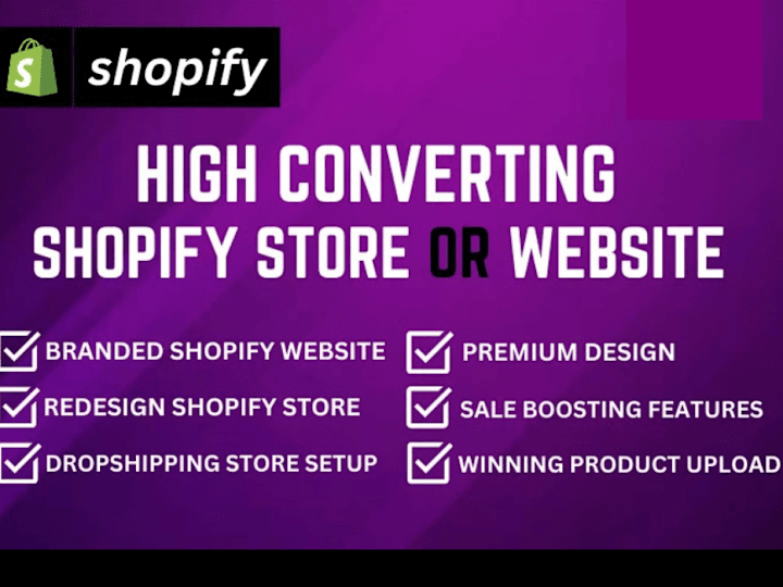 Cover image for Shopify website design, or develop & setup Shopify store