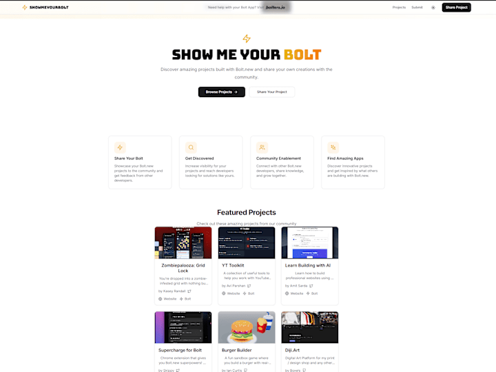 Cover image for ShowMeYourBolt.io