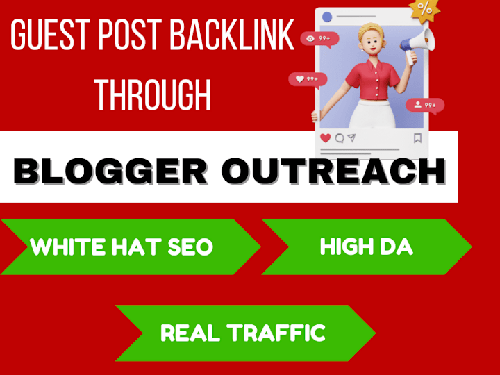 Cover image for  SEO guest posts on real websites through blogger outreach