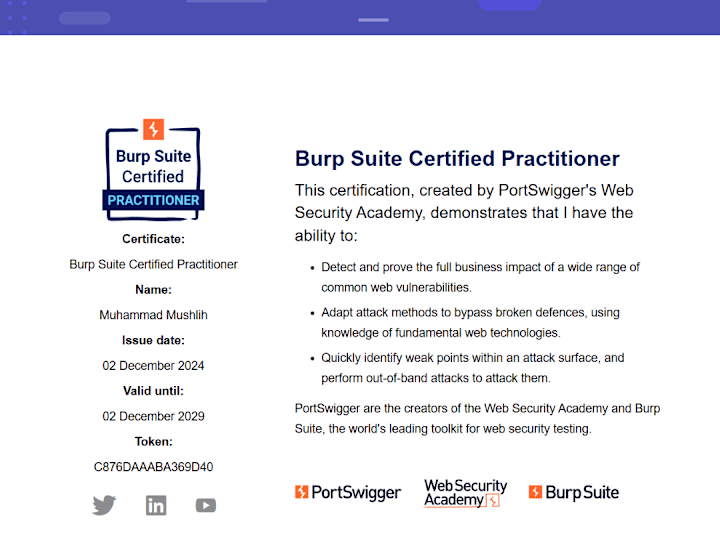 Cover image for Burp Suite Certified Practitioner (BSCP)