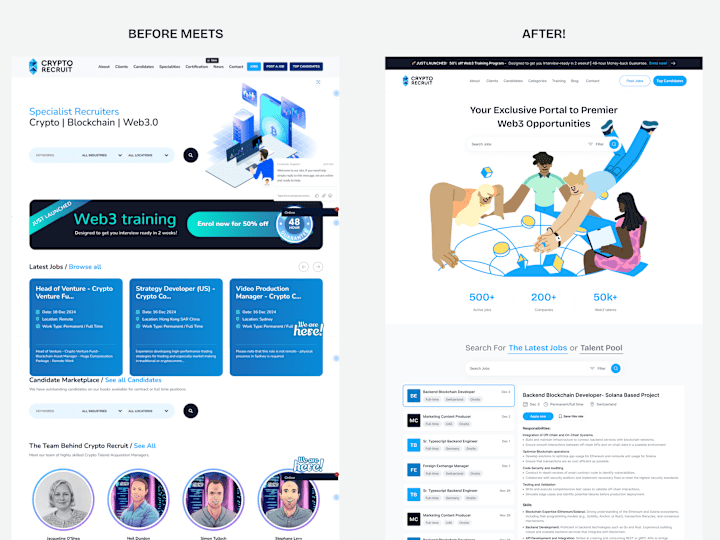 Cover image for Redesigned Crypto Recruit’s Landing Page for Clarity&Conversion