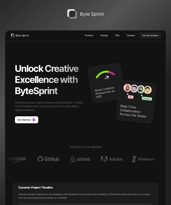 Cover image for ByteSprint Framer Template