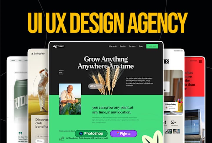 Cover image for I will do website ui design, dashboard, mobile app, UI UX desig…