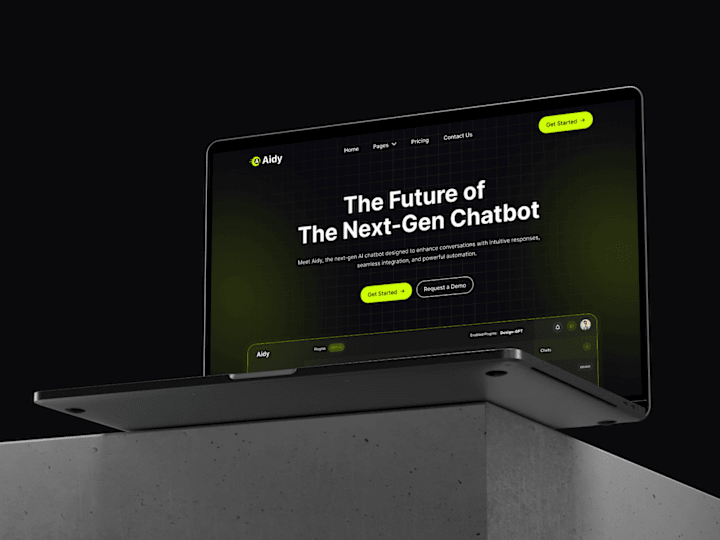 Cover image for Aidy – AI Chatbot Website Design & Framer Development