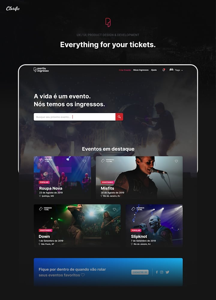 Cover image for Event Ticket Marketplace Website - Partiu Ingresso