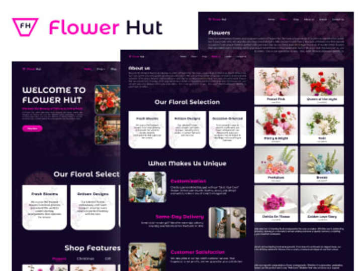 Cover image for Flower Hut- Flower Website Figma Template