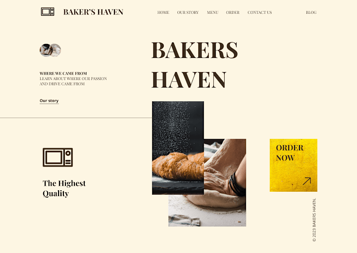 Cover image for Local bakery website design