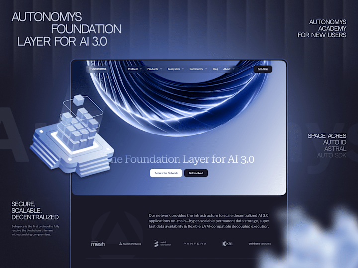 Cover image for Decentralized AI3.0 infrastructure landing page