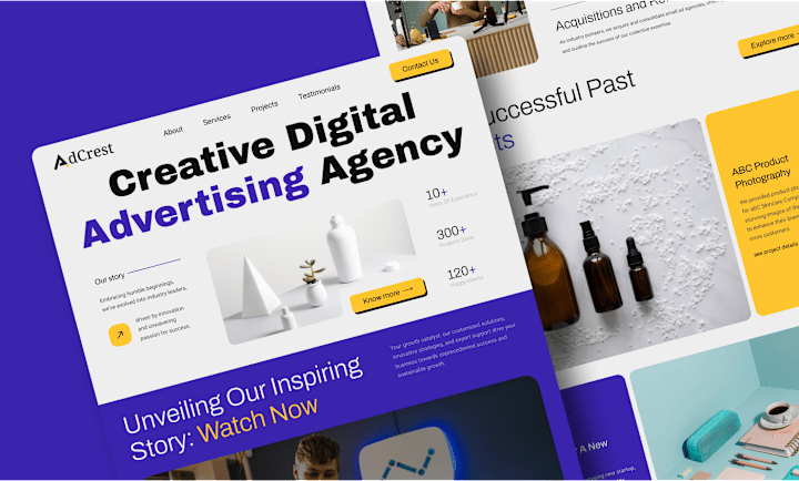 Cover image for AdCrest - Advertising Agency Landing Page