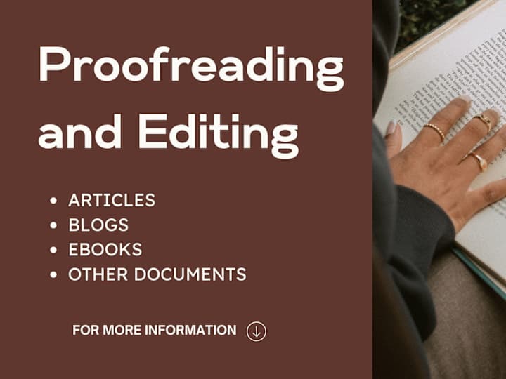 Cover image for Proofreading and Editing of your Documents