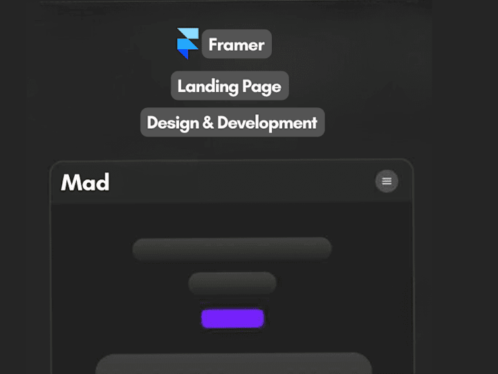 Cover image for Framer Landing Page Design & Development