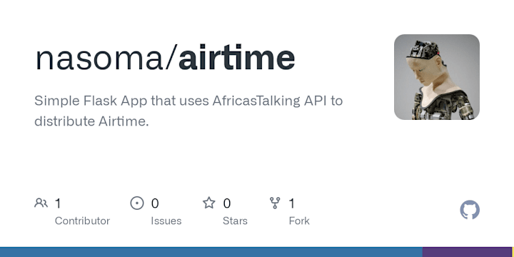 Cover image for Simple Flask App that uses AfricasTalking API to distribute Air…