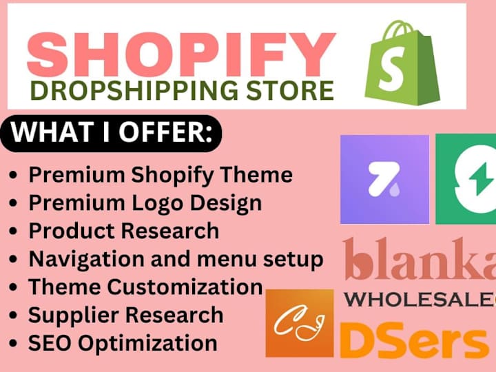 Cover image for I will setup shopify dropshipping store using autods temu blanka