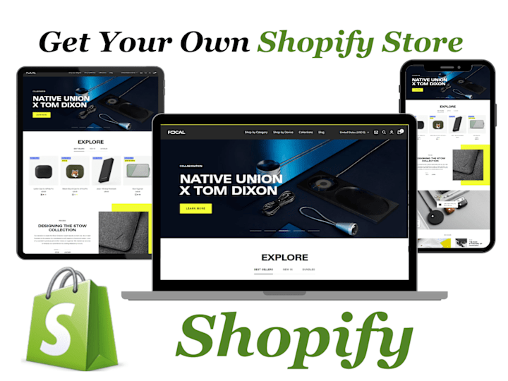 Cover image for I will design an elegant shopify website shopify clothing store 