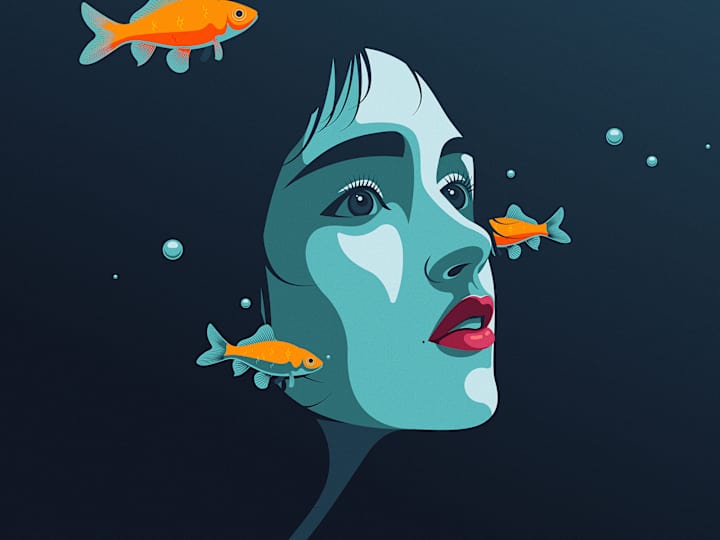 Cover image for "Out of the Blue" - Digital Vector Art