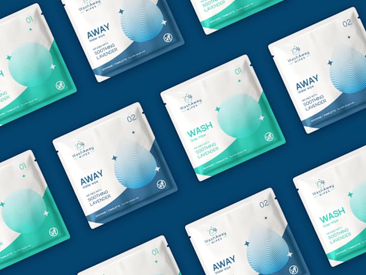 Cover image for Clean and modern packaging design for soap and water wipes. 