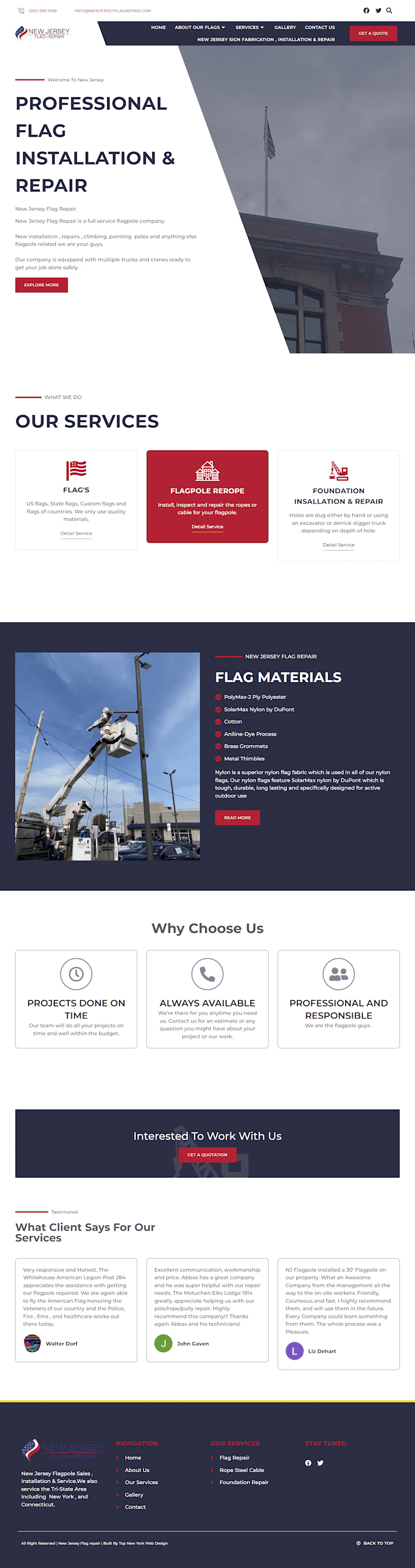 Cover image for FlagPole Repair Company Website