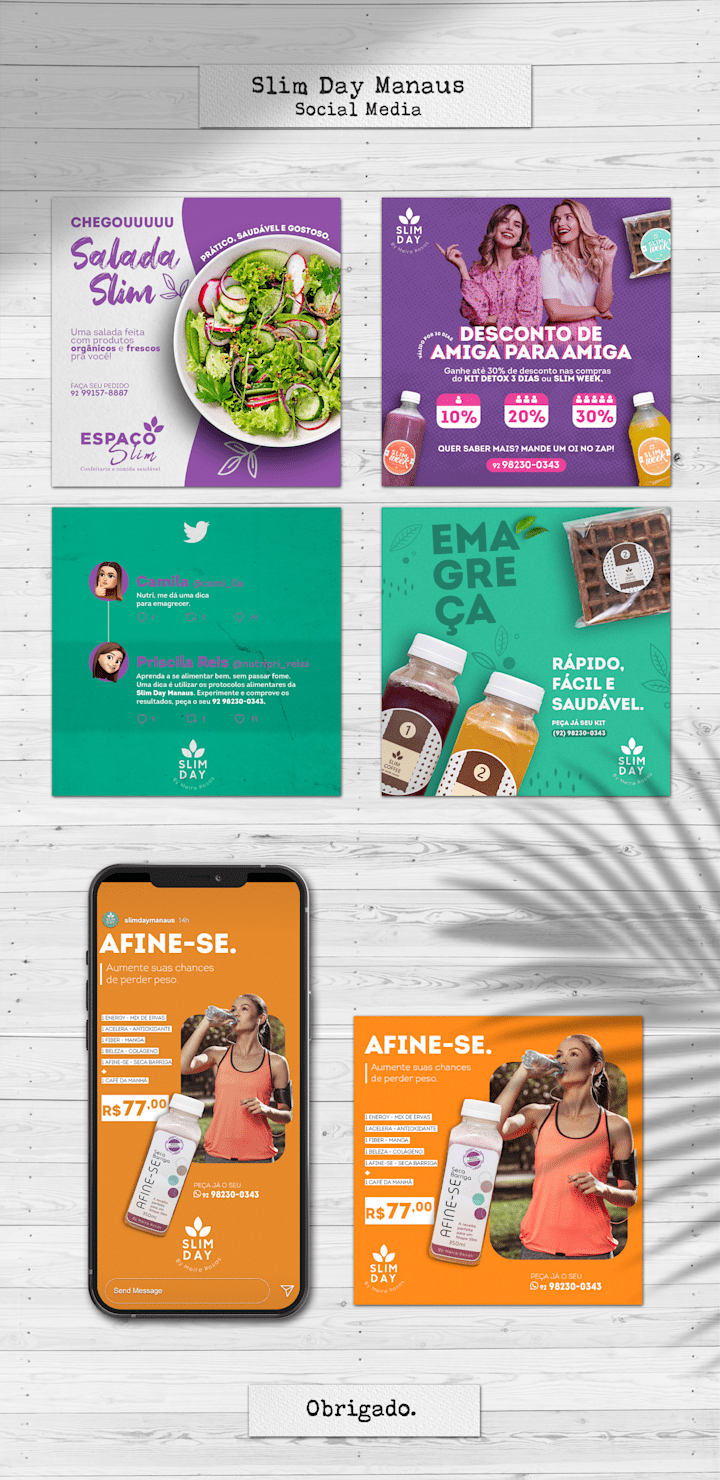 Cover image for Social media design for healthy food.