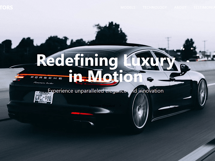 Cover image for Nebula Motors: Car Website Landing Page