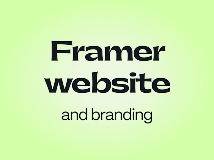 Cover image for Full brand identity and strategy + Framer website