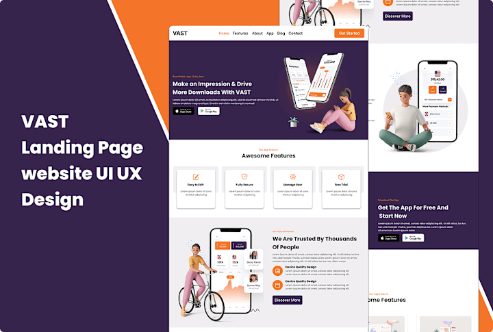 Cover image for VAST Website Landing page UI UX Design :: Behance