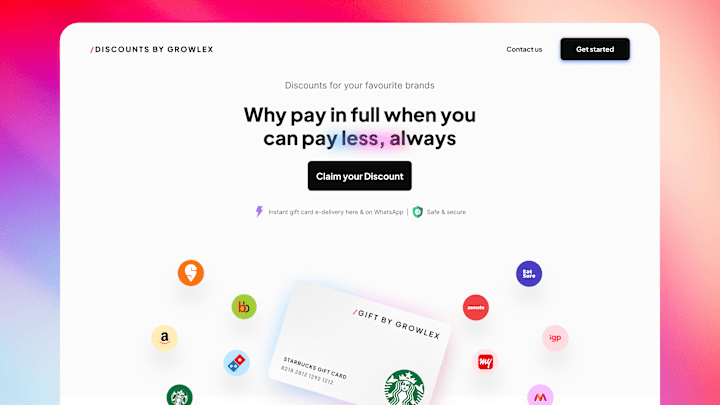 Cover image for Landing page design for discounts app