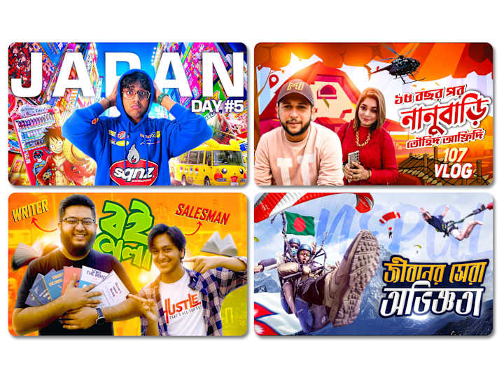 Cover image for I will make Vlog, Travel Vlog, and Food vlog YouTube Thumbnails