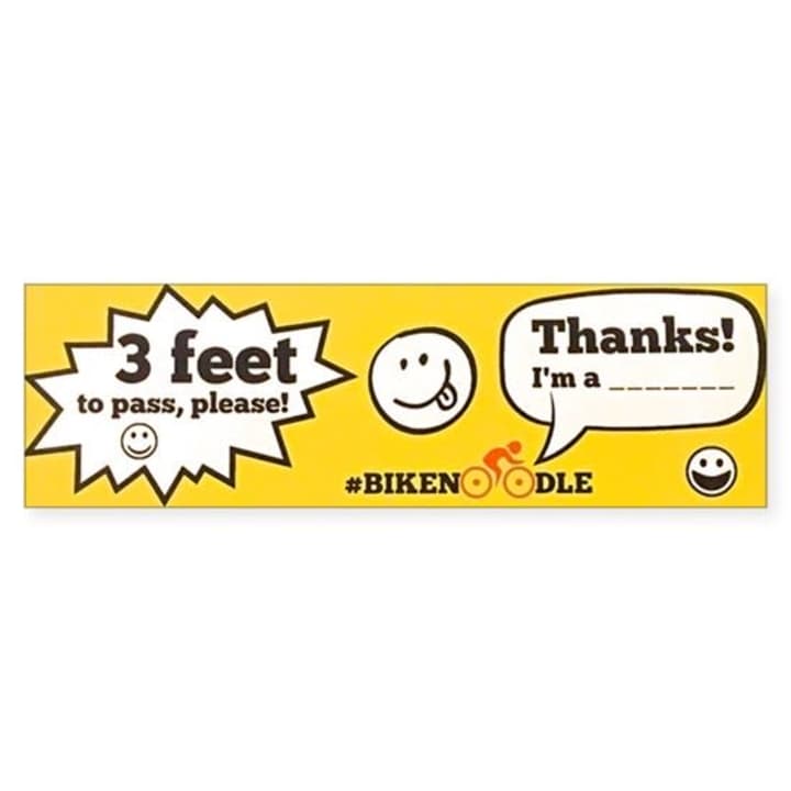 Cover image for 3-Feet to Pass Sticker, plus a Shared Street Sign
