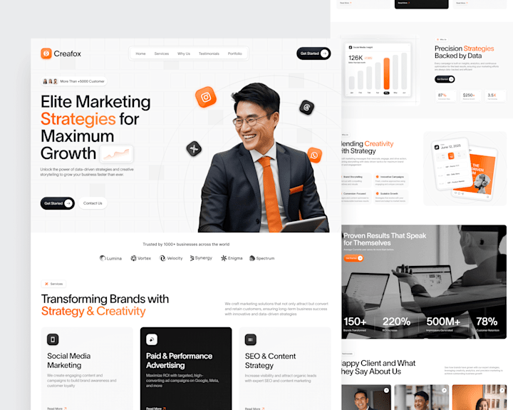 Cover image for Digital Marketing Agency Landing Page Design 
